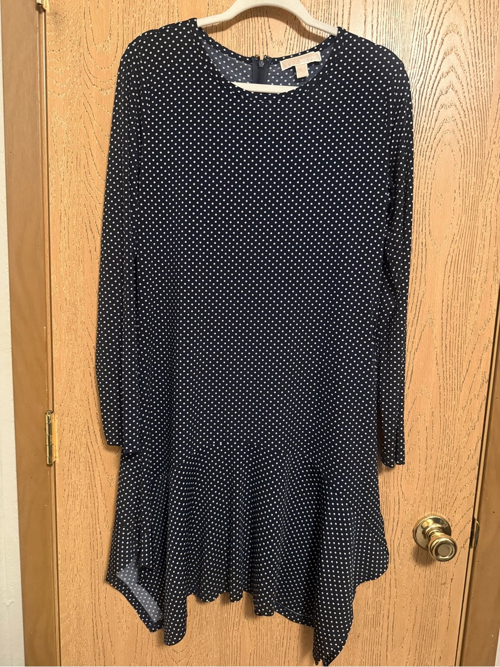 Michael Kora Polka Dot Long-Sleeve Dress